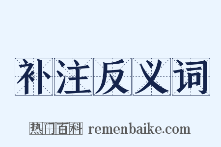 补注反义词是什么意思的图片